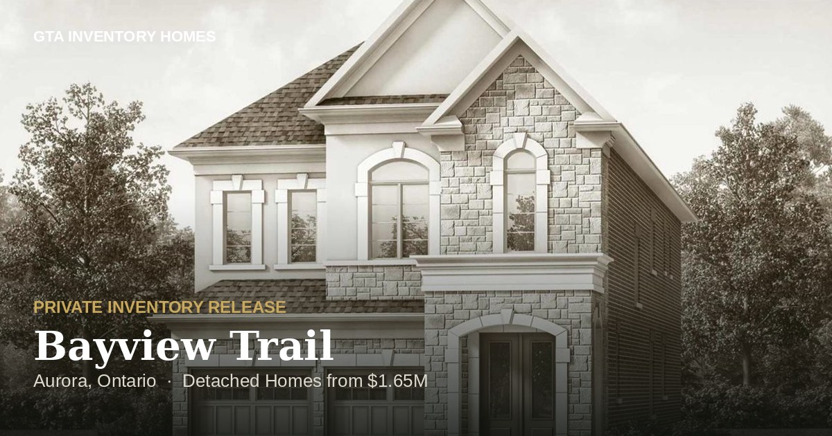 Bayview Trail detached homes in Aurora, Ontario